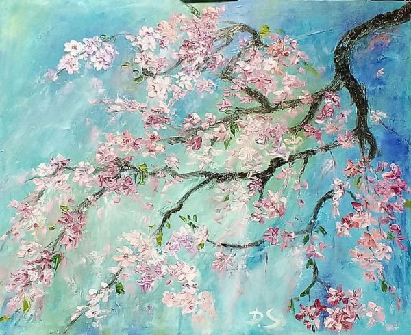Цветение Сакуры в Японии художник