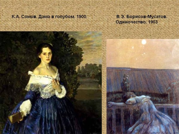 Сомов Константин дама в голубом