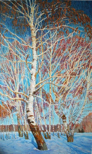 Картина и э Грабаря Февральская лазурь