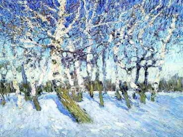 Грабарь Февральская лазурь картина