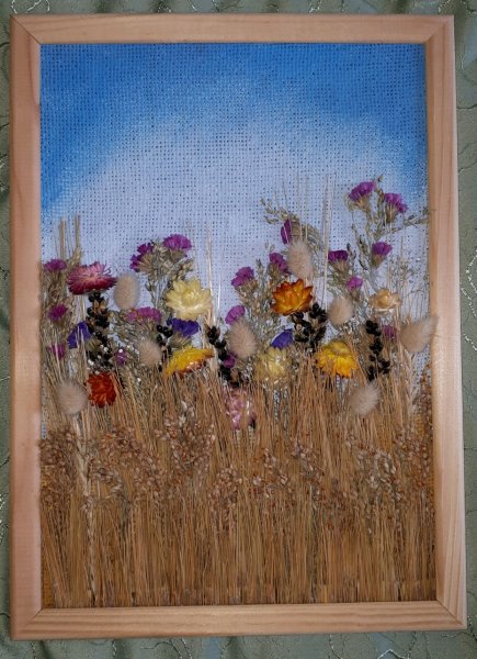 Панно из сухоцветов