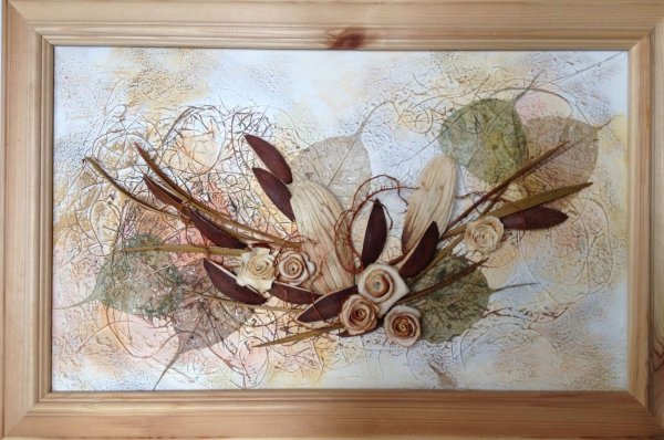 Ошибана картины из засушенных растений для детей