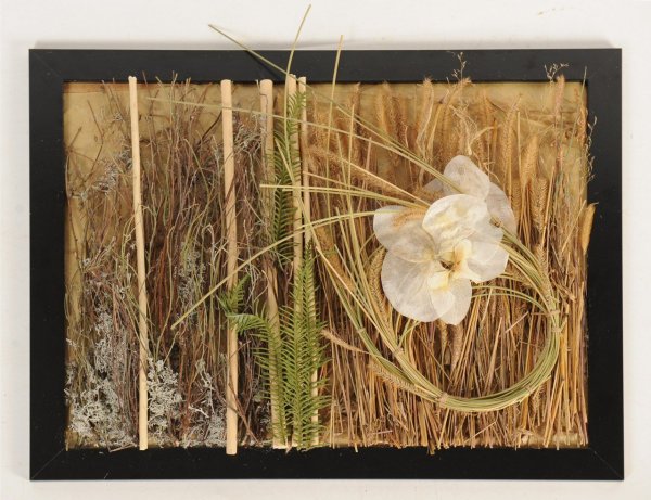 Картина с сухоцветами