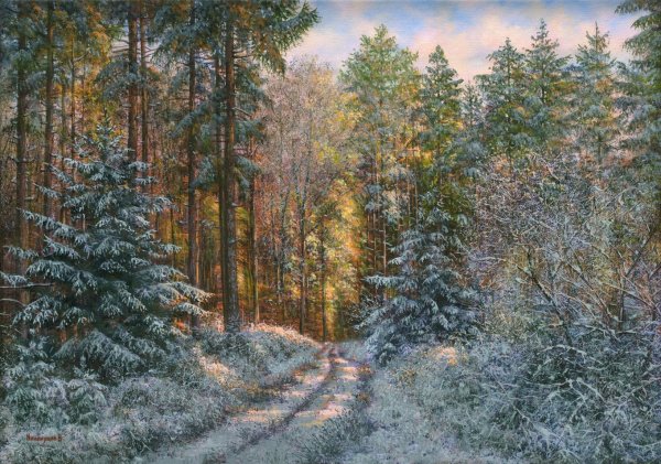Художник Валерий Ниминущий зимние пейзажи
