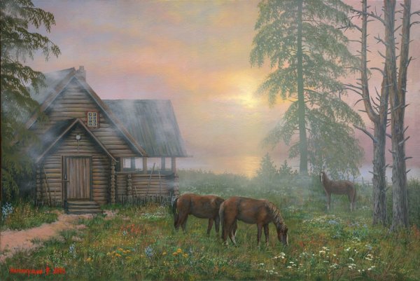 Валерий Ниминущий художник деревенский мотив