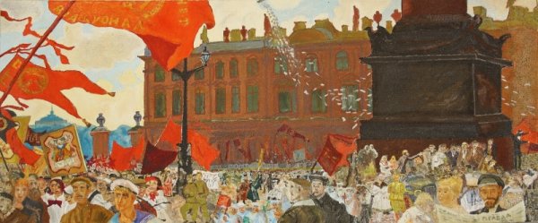 Большевик Кустодиев картина