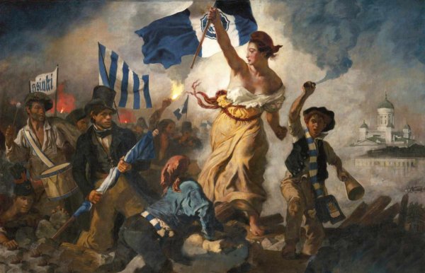 Свобода на Баррикадах Делакруа картина