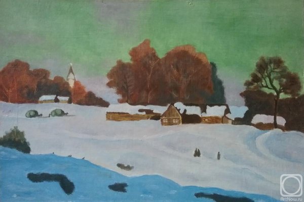 Картина Николая Петровича Крымова зимний вечер