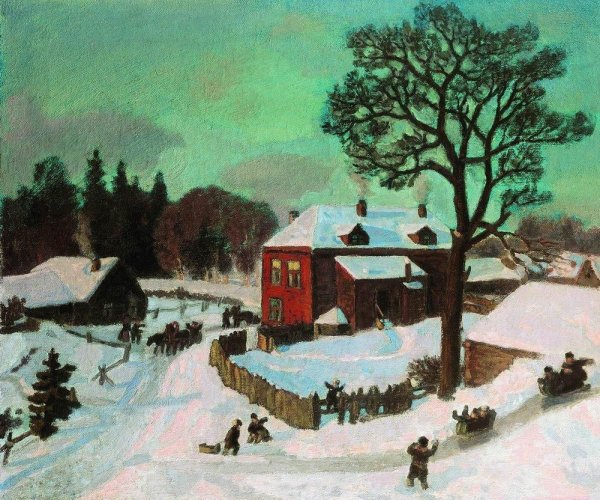 Картина н п Крымова зимний вечер