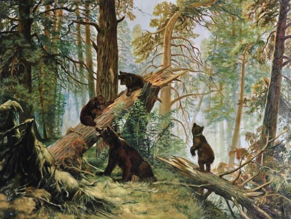 Шишкин Иван Иванович утро в Сосновом лесу