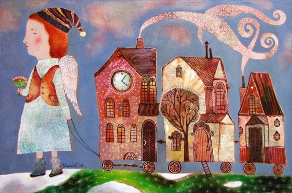 Иллюстрации белорусской художницы Анны Силивончик семья