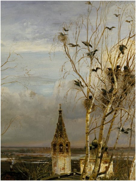 Алексей Кондратьевич Саврасов Грачи прилетели оригинал