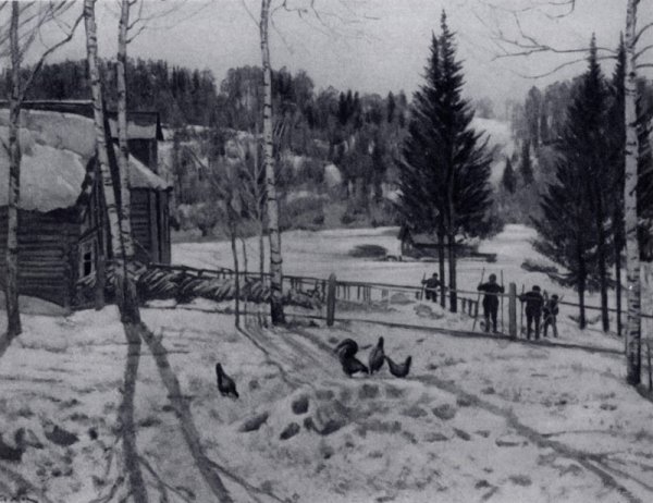 Константин Юон русская зима картина