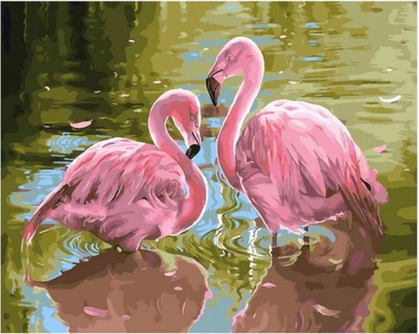 Алмазная мозаика Фламинго