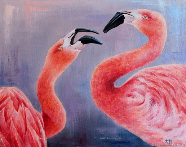Фламинго живопись