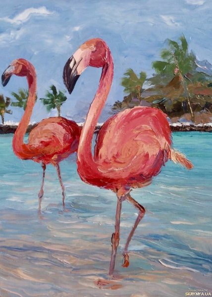 Фламинго мастихином