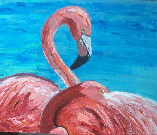 Пара Фламинго картина