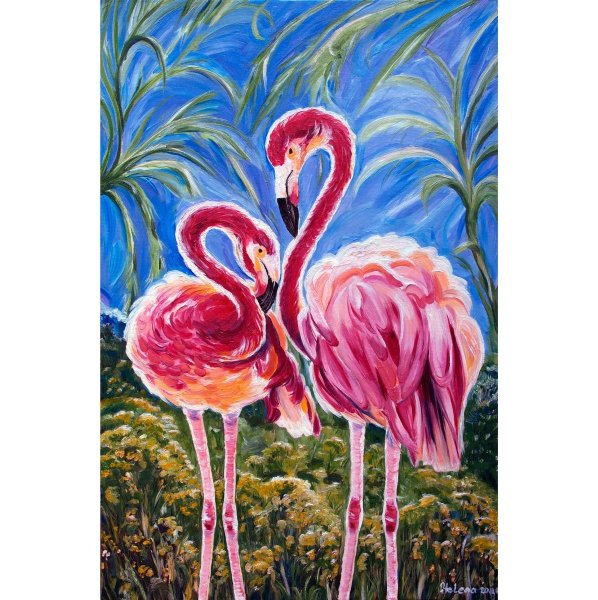 Розовый Фламинго живопись