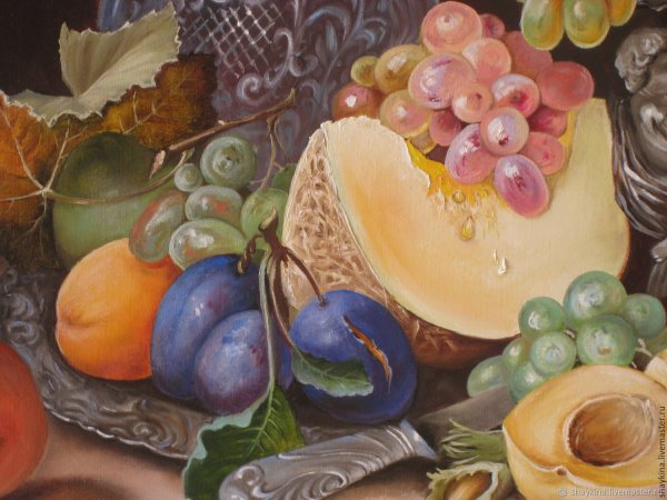 «Натюрморт с фруктами и виноградом» Клод Моне