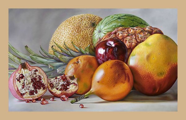 Натюрморт с экзотическими фруктами