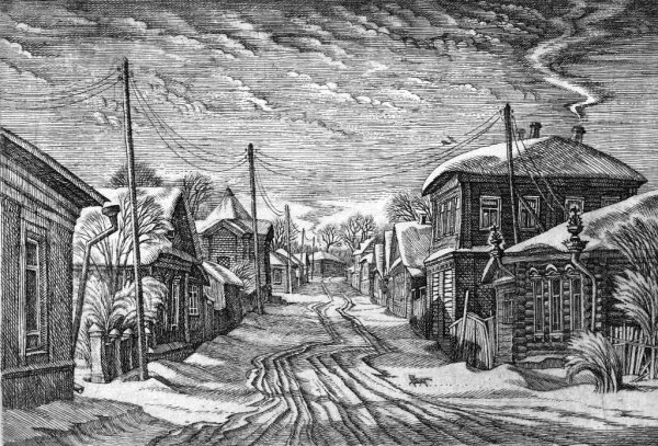 Офорт Никиреева Венеция