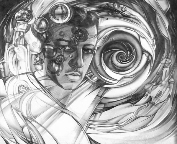 Абстракция карандашом