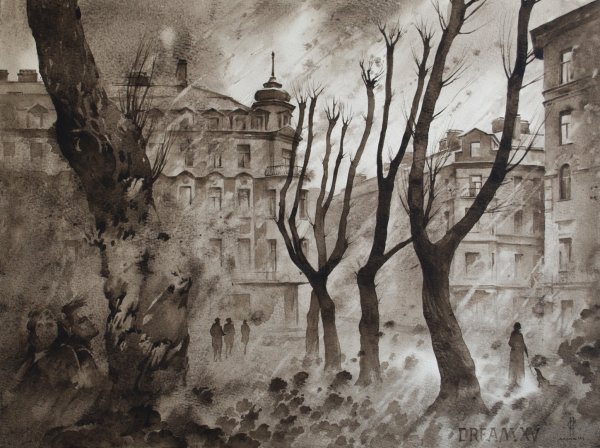 Акварель Олег Ильдюков Петербург