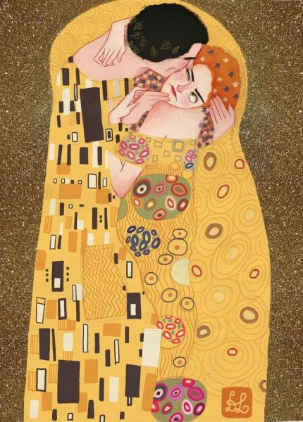 Густав климт поцелуй фрагмент