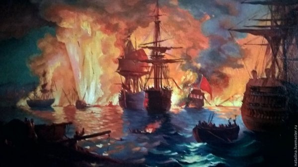 Чесменский бой 1848 Айвазовский