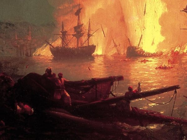 Иван Айвазовский Чесменский бой