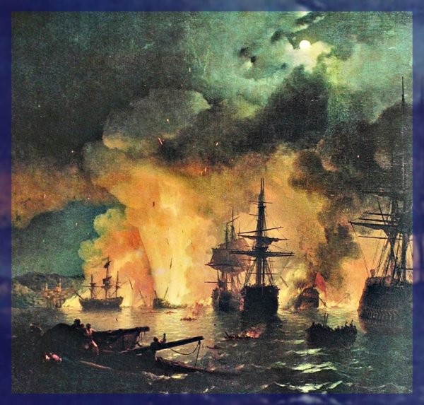 Иван Константинович Айвазовский Чесменский бой