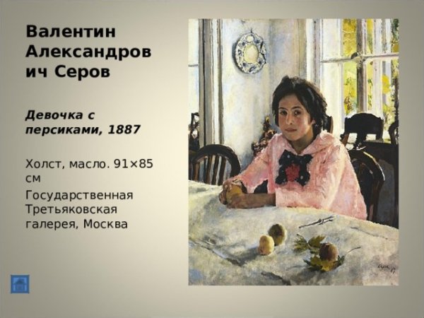 Валентин Серов девочка с персиками