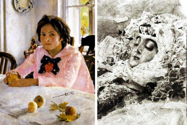 Серов девочка с персиками