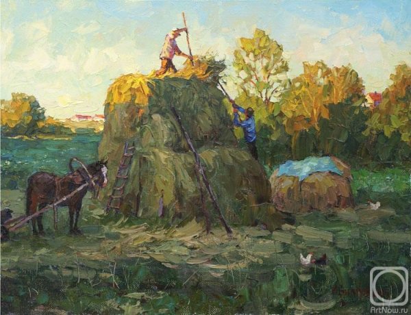 Картина сенокос Пимоненко
