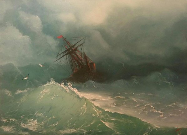 Айвазовский буря 1868