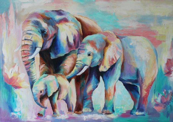 Слоны живопись