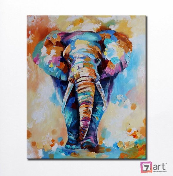 Слоны на холсте