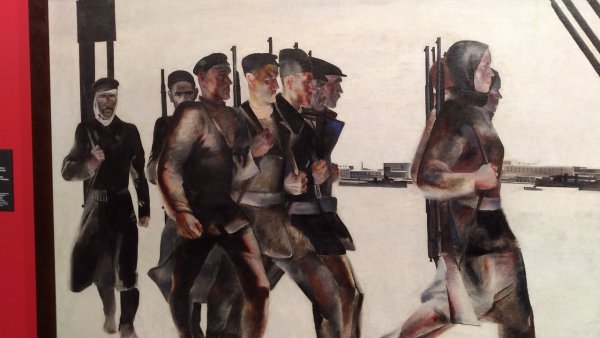 Дейнека "Ода весне. Текстильщицы", 1927