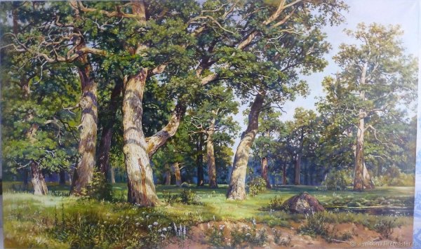 Дубовая роща Шишкина вышивка