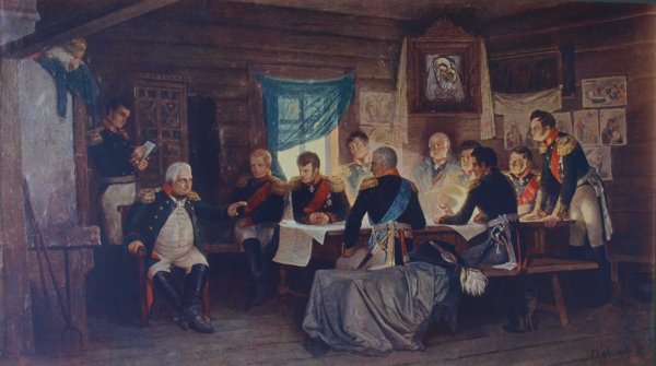 Военный совет в Филях. А. Д. Кившенко, 1812 г.