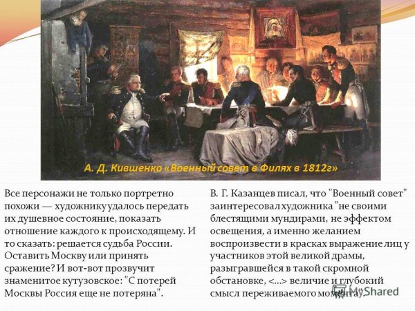 Кутузов совет в Филях