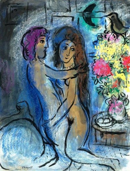Марк Шагал les amoureux 1916