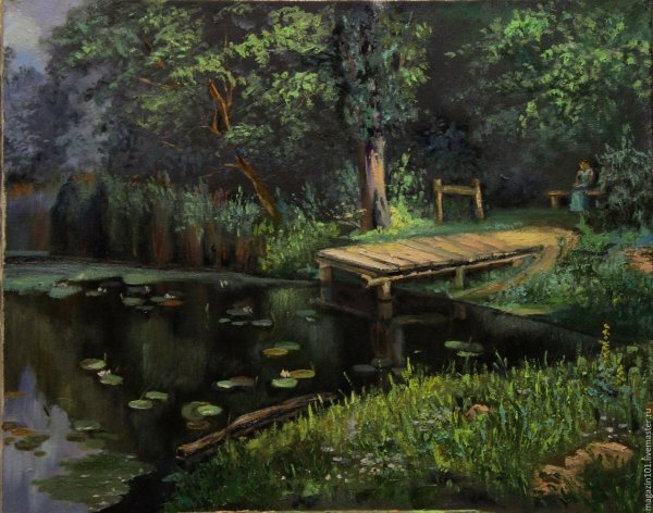 Василий Поленов, «заросший пруд», 1879