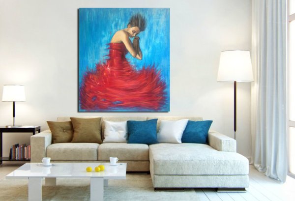 Холст в интерьере