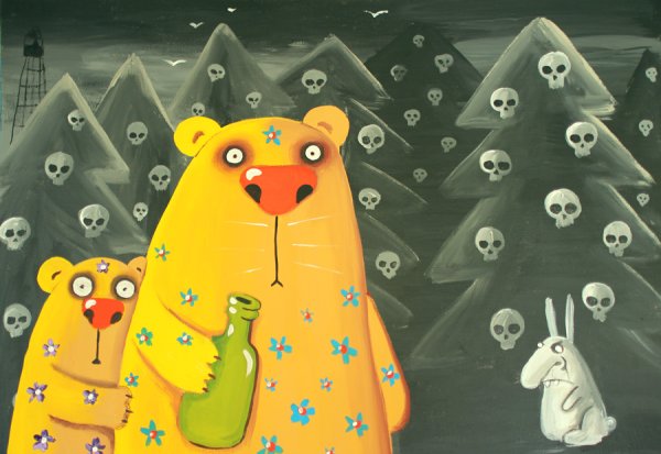 Картина Васи Ложкина лес