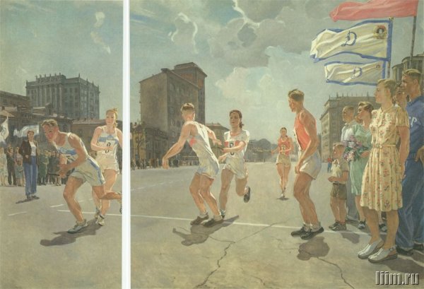 Александр Александрович Дейнека эстафета по кольцу