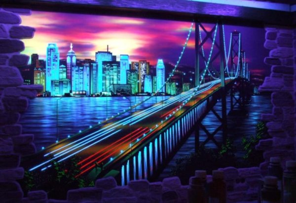 Фотообои флуоресцентные