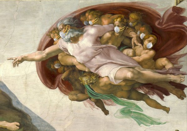 Сотворение Адама Сикстинская капелла Ватикан Рим Микеланджело 1508-1512