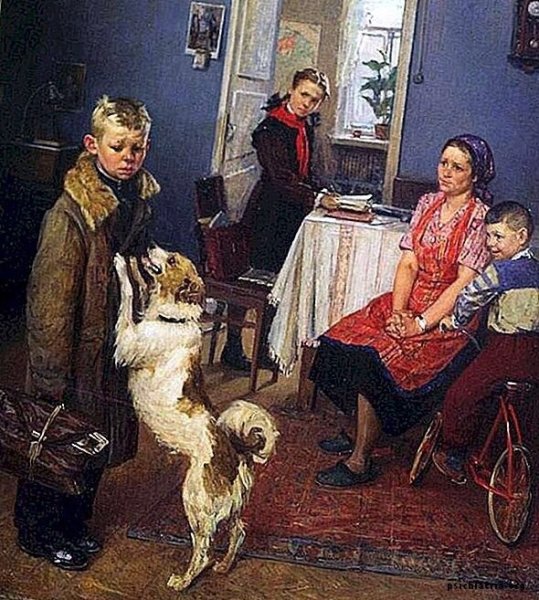 Фёдор Решетников. Опять двойка. 1952