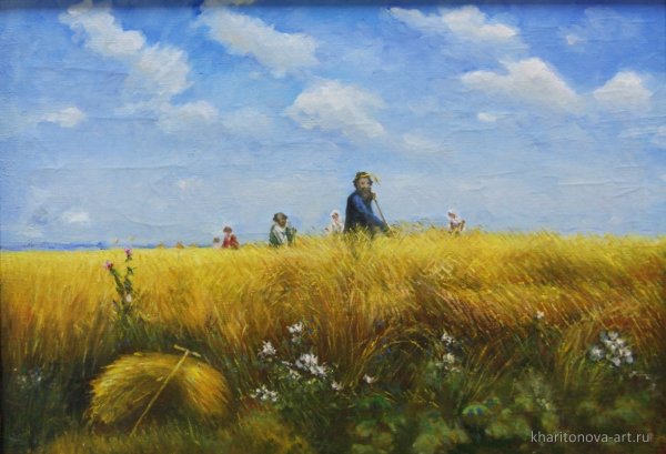 Г.Г. Мясоедов. "Страдная пора (Косцы)". 1887.